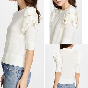 Veronica Beard Havyn Ruffle Sleeve 